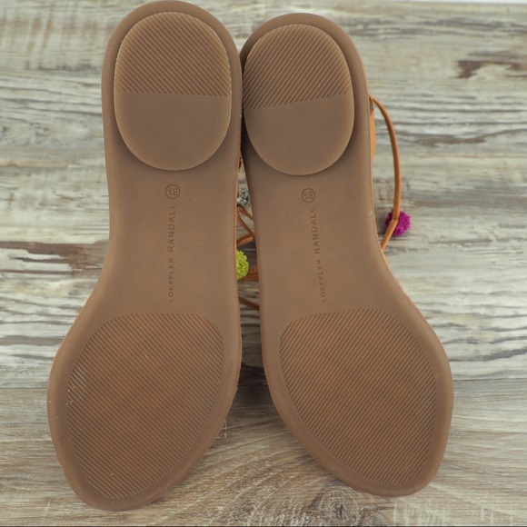 NWT Loeffler Randall 8.5 Saskia Flat Pompom Sandal - Picture 7 of 8